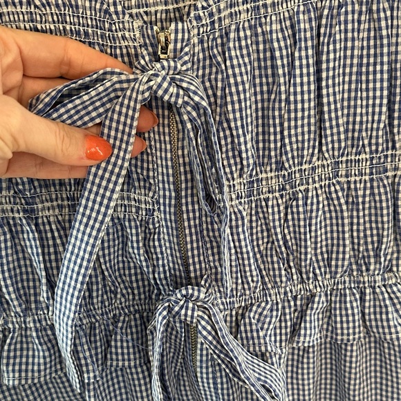 Peach Love Miss Americana Blue Gingham Dress NWT - Picture 3 of 8